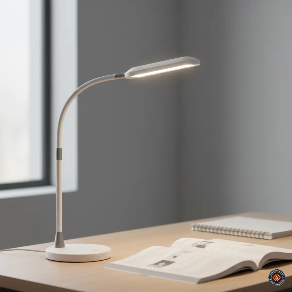 IIWD Adjustable LED Study Lamp for Reading & Desk Learning | Unisex Study Table Lamp in White Black Blue